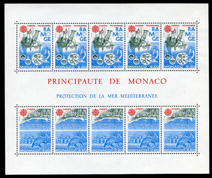 Afbeelding bij: Ver. Europa 1986 - Monaco Mi Blok 32 postfris ( A)